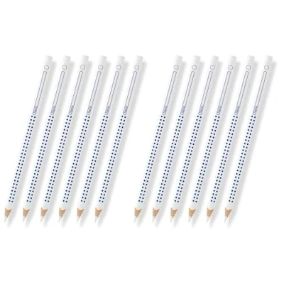 Abbildung von Faber Castell 113210 Farbstifte GRIP Heft + Tafel, 6er Etui, Inhalt: weiß, gelb, rot, blau, grün und braun (Weiß 12 Stifte)