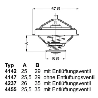 Abbildung von WAHLER 4237.80D Kühlwasserthermostat 80 mit Dichtung BMW: 5 Limousine, Touring, 7, OPEL: Omega B Caravan, Limousine