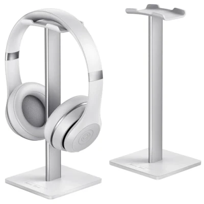 Abbildung von New bee Kopfhörer Ständer Universal Halter für Over Ear Kopfhörer, Gaming Headset und Kopfhörerdisplay, aus Aluminium + TPU ABS (Silber)