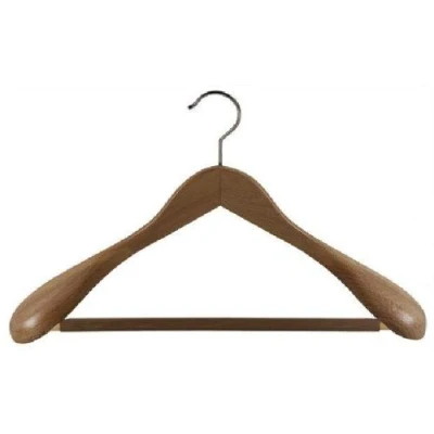 Abbildung von 10 x Holz Kleiderbügel 45 cm Garderobenbügel mit Steg