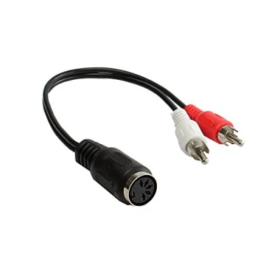Abbildung von Good Connections AD 2CS5B Audio Adapter &quot;2x Cinch Stecker auf 5 pol DIN Buchse&quot;, 0,2m Schwarz