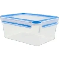Abbildung von Emsa 508546 Clip &amp; Close Rechteckige Frischhaltedose mit Deckel 3.7 Liter Transparent/Blau