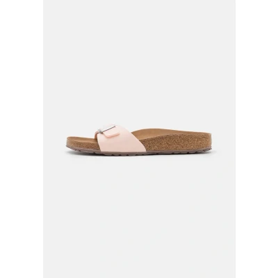 Abbildung von Birkenstock Madrid Narrow Vegan Pantolette flach, Damen, Größe: 42, Light rose Schuhe