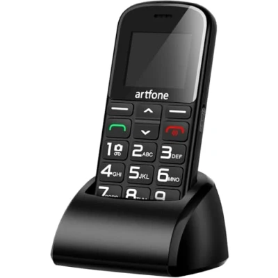 Abbildung von artfone Seniorenhandy ohne Vertrag Rentner Handy große Tasten Dual SIM Rentnerhandy, 1400 mAh Akku Lange Standby Zeit, Großtastenhandy mit Ladestation, USB C, Kamera 1,77 Zoll Farbdisplay