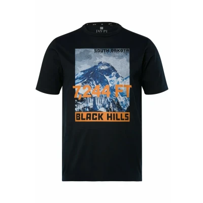 Abbildung von JP1880 HALBARM, Hills Tshirt print, Herren, Größe: 3XL, Navy blau
