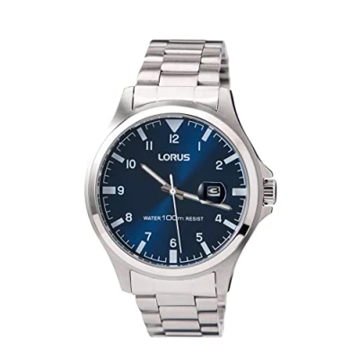 Abbildung von LORUS Quarzuhr RH963KX9, Armbanduhr, Herrenuhr, Datum, Edelstahlarmband, bis 10 bar wasserdicht
