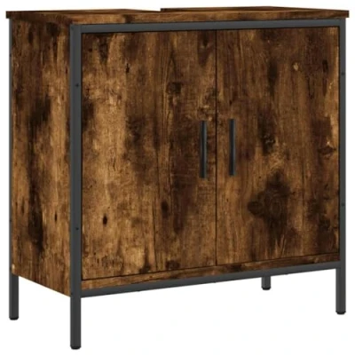 Abbildung von vidaXL Schminktisch Waschbeckenunterschrank Räuchereiche 60x30x60 cm Holzwerkstoff (1 St)