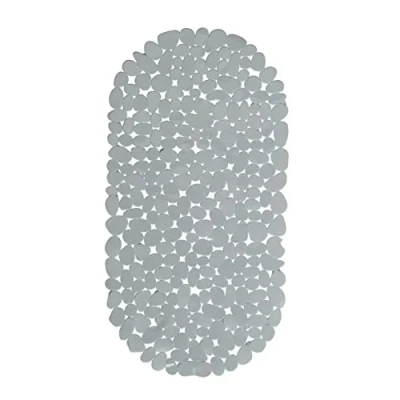 Abbildung von relaxdays Antirutschmatte Badewanneneinlage Steinoptik, Grau