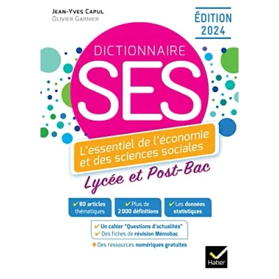 Abbildung von Dico SES Dictionnaire d&#039;économie et de sciences sociales Ed. 2024: L&#039;essentiel l&#039;économie des sociales. Lycée Post Bac