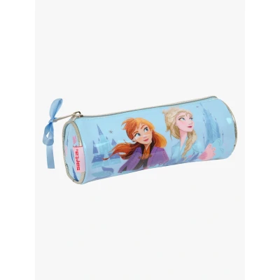Abbildung von Safta Frozen Ice Magic Federmäppchen, rund, für Kinder, ideal Kinder von 5 bis 14 Jahren, bequem und vielseitig, Qualität Widerstandsfähigkeit, 20 x 7 cm, hellblau, M, Casual