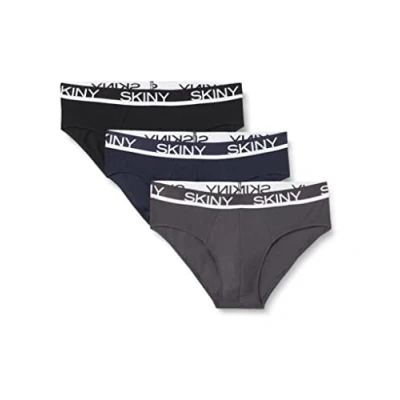 Abbildung von Skiny 3ERPACK Slip, Herren, Größe: Large, Grey/blue/black