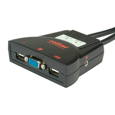 Abbildung von ROLINE KVM Switch &#039;Star&#039; 2 PCs, VGA, USB, Audio