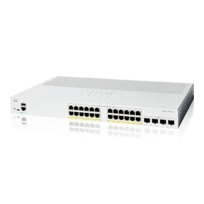 Abbildung von Cisco Catalyst 1200 24P 4X Smart Switch, 24 Port GE, PoE, 4 x 10 GE SFP+, eingeschränkter Lebenszeitschutz (C1200 4X)