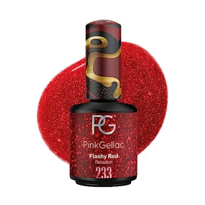 Abbildung von Pink Gellac UV Gel Nagellack 233 Flashy Red 15 ml Lang Anhaltend Shellac Rot Lack für Nägel in Salonqualität Made Holland