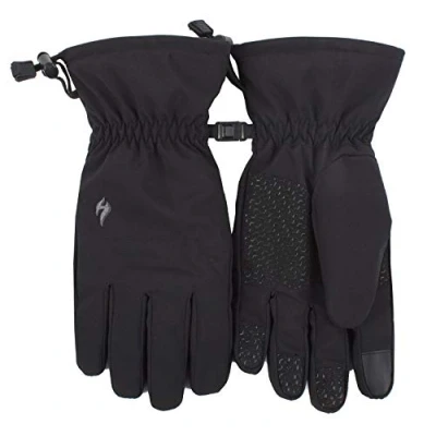 Abbildung von HEAT HOLDERS Herren Touchscreen Handschuhe Thermo Gefüttert und Wasserdicht für Winter (Schwarz, S M)