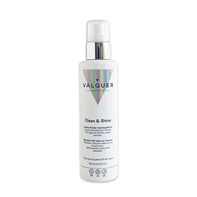 Abbildung von Laboratoires Valquer Mizellen Reinigungsmilch für das Gesicht mit Bambuswasser und Algen. Feuchtigkeitsspendend, Anti Aging, reinigend. Alle Hauttypen 200 ml