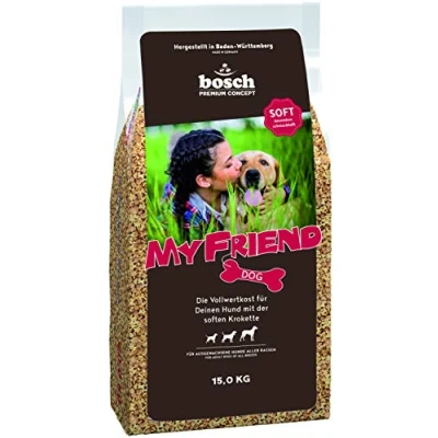 Abbildung von bosch My Friend Soft Hundefutter für ausgewachsene Hunde aller Rassen Vollwertkost mit softer Krokette 15 kg