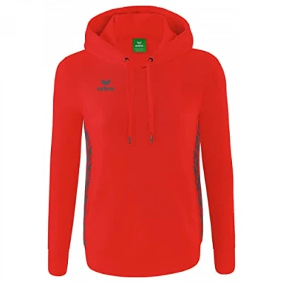 Abbildung von Erima Essential TEAM Kapuzenpullover, Damen, Größe: 36, Rot slate grey