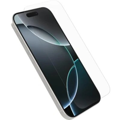 Abbildung von OtterBox Premium Glass Displayschutz für iPhone 16 Pro, gehärtetes Glas, hervorragender Kratzschutz, übersteht Stürze bis zu 0,9m, Keine Einzelhandelsverpackung