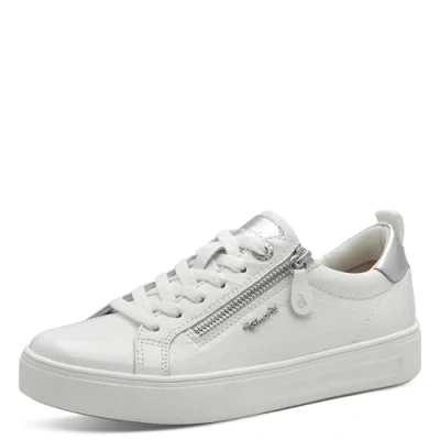 Abbildung von Tamaris Comfort Sneaker low, Damen, Größe: 37, White patent Schuhe