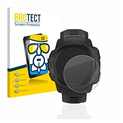 Abbildung von BROTECT Schutzglas für Garmin Instinct/Instinct Solar/Instinct 2 Schutzfolie Panzer Folie Glas [Extrem Kratzfest 9H, Anti Fingerprint,