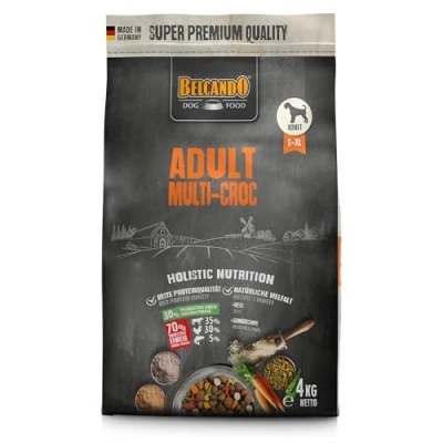 Abbildung von BELCANDO Adult Multi Croc [4 kg] Trockenfutter für Hunde mit Gemüsechips &amp; Nudeln Alleinfuttermittel ausgewachsene ab 1 Jahr
