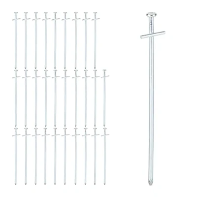 Abbildung von Relaxdays Felsbodenhering, 30er Set, Sturmanker Camping, Zelt und Vorzelt, Heringe für Harte Böden, Stahl, 23 cm, Silber