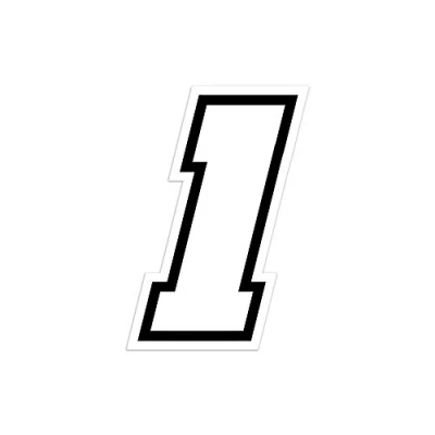 Abbildung von 4R Quattroerre.it 13361 Nummer Racing 1 Moto GP, Weiß, 10 x 7 cm