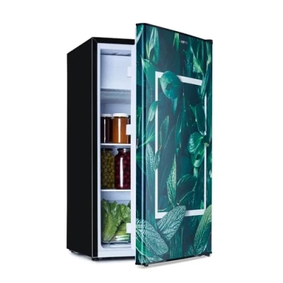 Abbildung von Klarstein Kühl /Gefrierkombination HEA20 Forest 90 E 10045807, 44.5 cm hoch, 48 breit, Bier Hausbar Getränkekühlschrank Hotel Mini Fridge