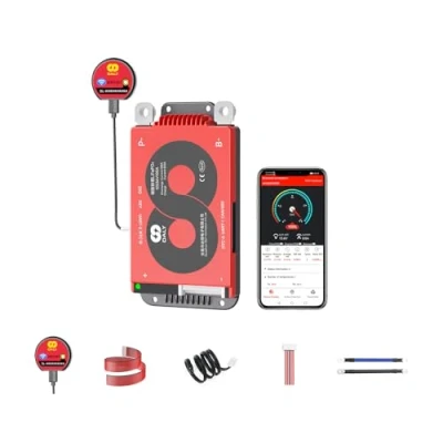 Abbildung von DALY Smart 12S BMS 36V mit WiFi Modul und CAN 485 Kommunikationsschutzplatine für LifePO4 Lithium Akkupack (12S BMS+RS485+CAN+WiFi Modul，100A)