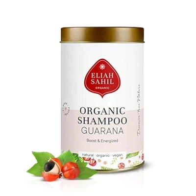 Abbildung von ELIAH SAHIL Bio Vegan Pulver Shampoo Guarana für die nasse Haarwäsche 100% Naturbelassen