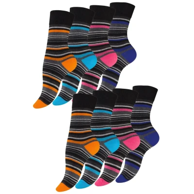 Abbildung von Vincent Creation 8 PAAR MIT Streifen Socken, Damen, Größe: 39 42, Bunt