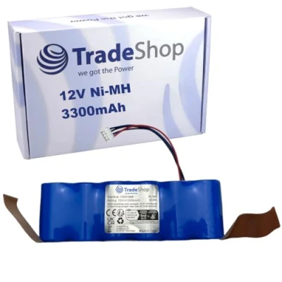 Abbildung von Trade Shop NI MH Akku 12V / 3300mAh kompatibel mit Ecovacs 10001568, 10002167, DD3G, DD4G, DM88, ZJ1517 HFR/Saugroboter Zubehör
