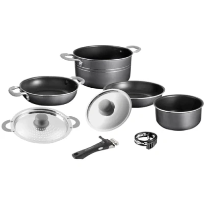 Abbildung von BRUNNER Topf Set Camping Koch Geschirr Flavor 7+1, 22 cm Outdoor Küche Pfanne Alu