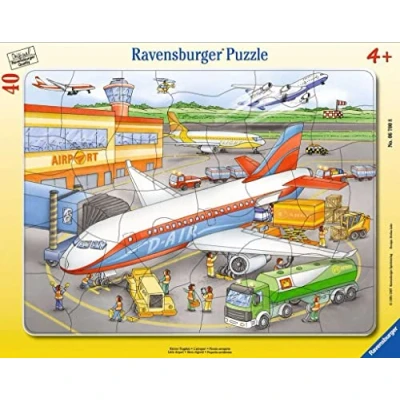 Abbildung von Ravensburger Kinderpuzzle 06700 Kleiner Flugplatz Rahmenpuzzle für Kinder ab 4 Jahren, mit 40 Teilen