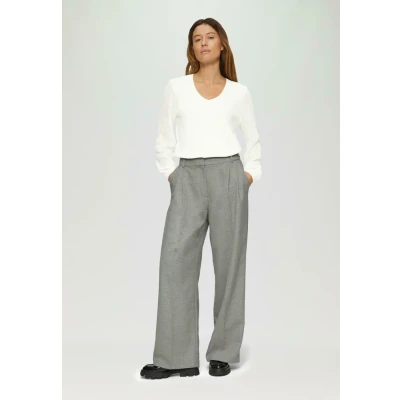 Abbildung von s.Oliver Black Label MIT Semitransparenten ÄRMELN Strickpullover, Damen, Größe: 48, Creme