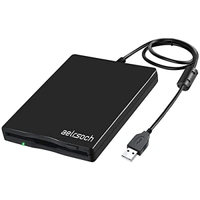 Abbildung von Diskettenlaufwerk,externes Diskettenlaufwerk,Diskettenlaufwerk usb,USB Diskettenlaufwerk,3.5 Zoll Diskettenleser,1.44 MB/2 HD Externes Diskettenlaufwerk,Geeignet für Win7/8/10/XP/Plug and Play
