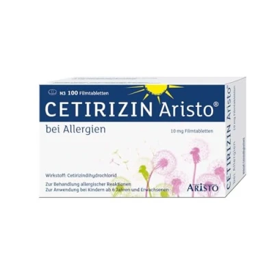 Abbildung von Cetirizin Aristo 10 mg Filmtabletten 100 St