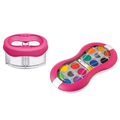 Abbildung von Pelikan Wasserbox Space für Deckfarbkasten/Wasserfarbkasten Space+ (Magenta, Deckfarbkasten 12 Farben)