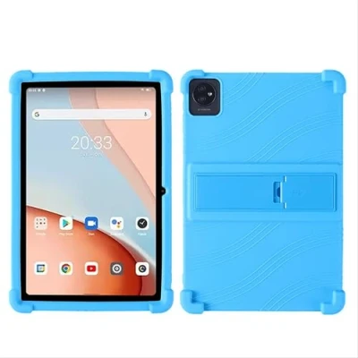 Abbildung von GIOPUEY Hülle Kompatibel mit Blackview Tab 70 WiFi Ständer Weiche TPU Silikon Schutzhülle Airbag Sturzschutz Case Blue