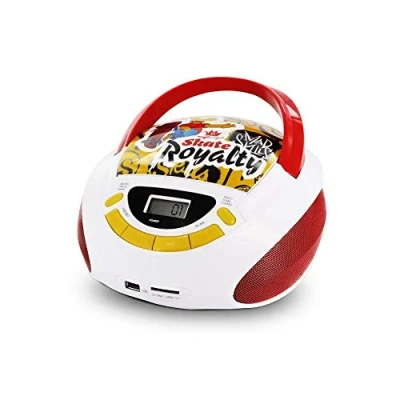 Abbildung von Metronic 477454 CD Player für Kinder, Simpsons, mit USB /AUX IN Port Rot/Weiß