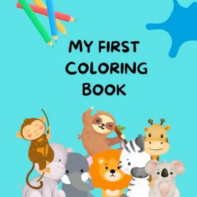 Abbildung von cute animals coloring book: educational pages with for children 3 5