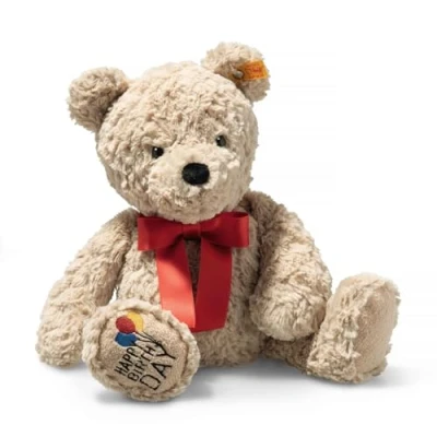 Abbildung von Steiff Kuscheltier Soft Cuddly Friends Jimmy Teddybär Happy Birthday
