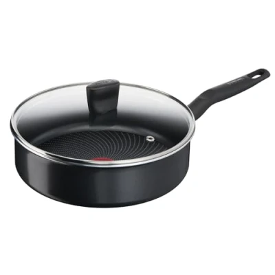 Abbildung von Tefal Schmorpfanne &quot;StartEasy&quot;, Aluminium, Thermo Signal Temperaturanzeiger, Induktion, Ø 24 cm