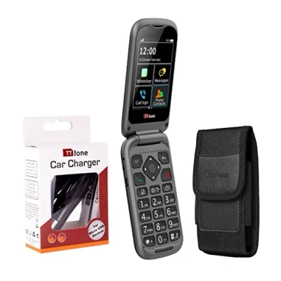 Abbildung von TTfone TT970 Whatsapp 4G Touchscreen Senior Big Button Flip Handy mit 8MP Kamera und Hörgerät kompatibel Notfallhilfe Taste (bündeln)