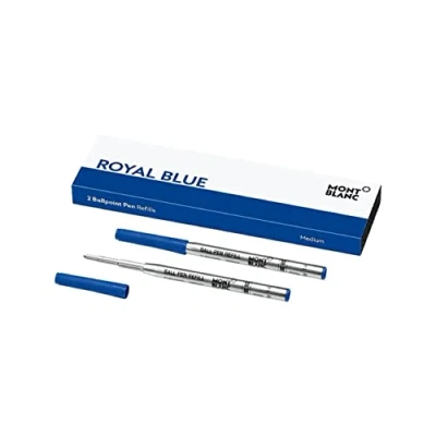Abbildung von Montblanc Kugelschreibermine 128214 royal blue M blau 2 Stück