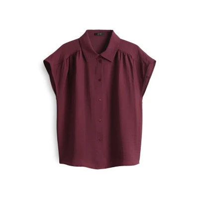 Abbildung von OPUS Weite Hemdbluse, Damen, Größe: 38, Cassis