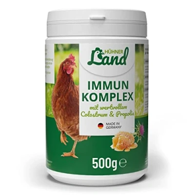 Abbildung von HÜHNER Land Immun Komplex 500g für Hühner, Küken &amp; Geflügel I Futterergänzung Hühnerfutter, Futter mit Bierhefe Hühner Immunstärkung