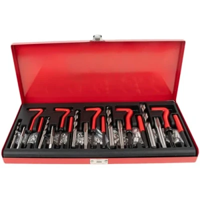 Abbildung von Dixhills 131tlg Gewindereparatursatz Gewinde Reparatur Set Helicoil Ersatz für M5 M6 M8 M10 M12