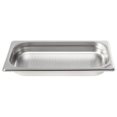 Abbildung von GN Behälter 1/3 gelocht 40 mm Höhe Edelstahl 1,5 l Füllmenge Gastro Gastronormbehälter kaufen